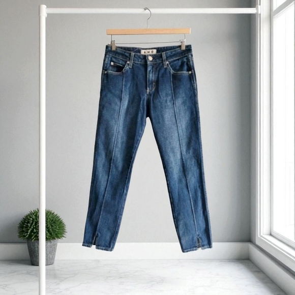 AMO Pixie Jeans Cherish Blue Denim Womens Size 28 - Picture 1 of 10